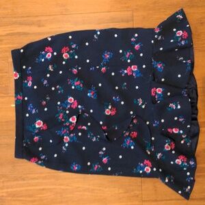 Draper James | Polkadot Floral Ruffled Skirt